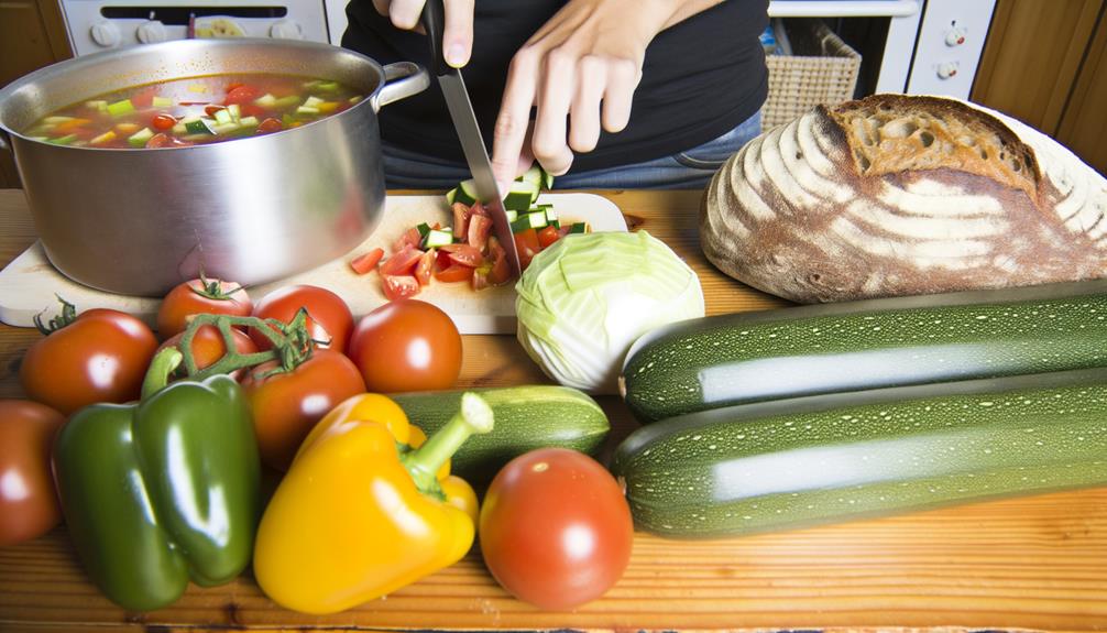 classic minestrone soup preparation